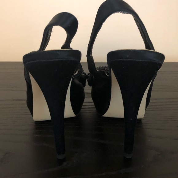Steve Madden size 6 Black MINNII pumps jewel bow - Picture 4 of 7